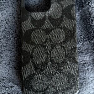 Coach Black and Gray Phone Case